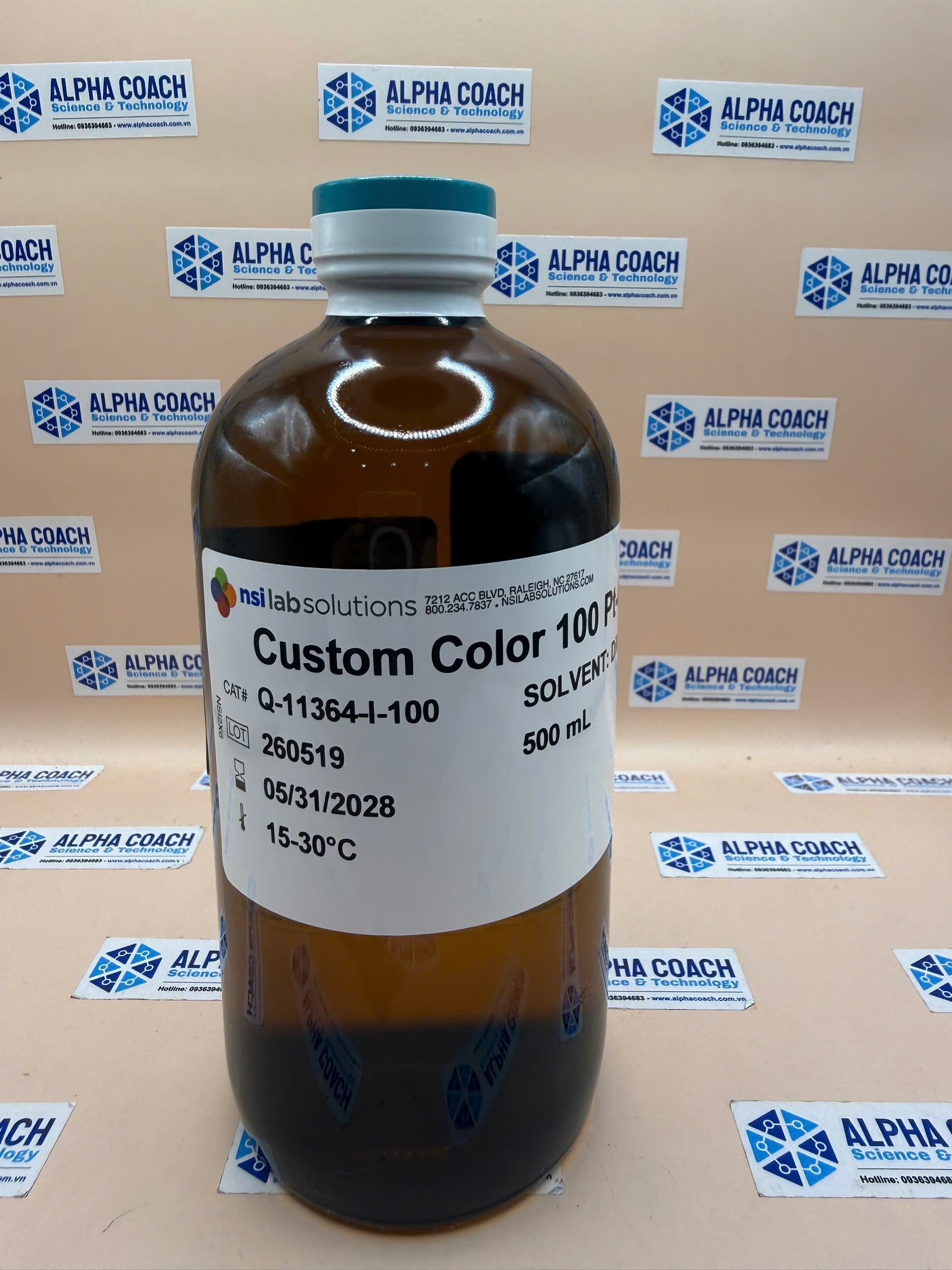 Dung dịch chuẩn Độ màu 100 Pt-Co/Hazen, Chai 500ml, hãng NSI, Mỹ