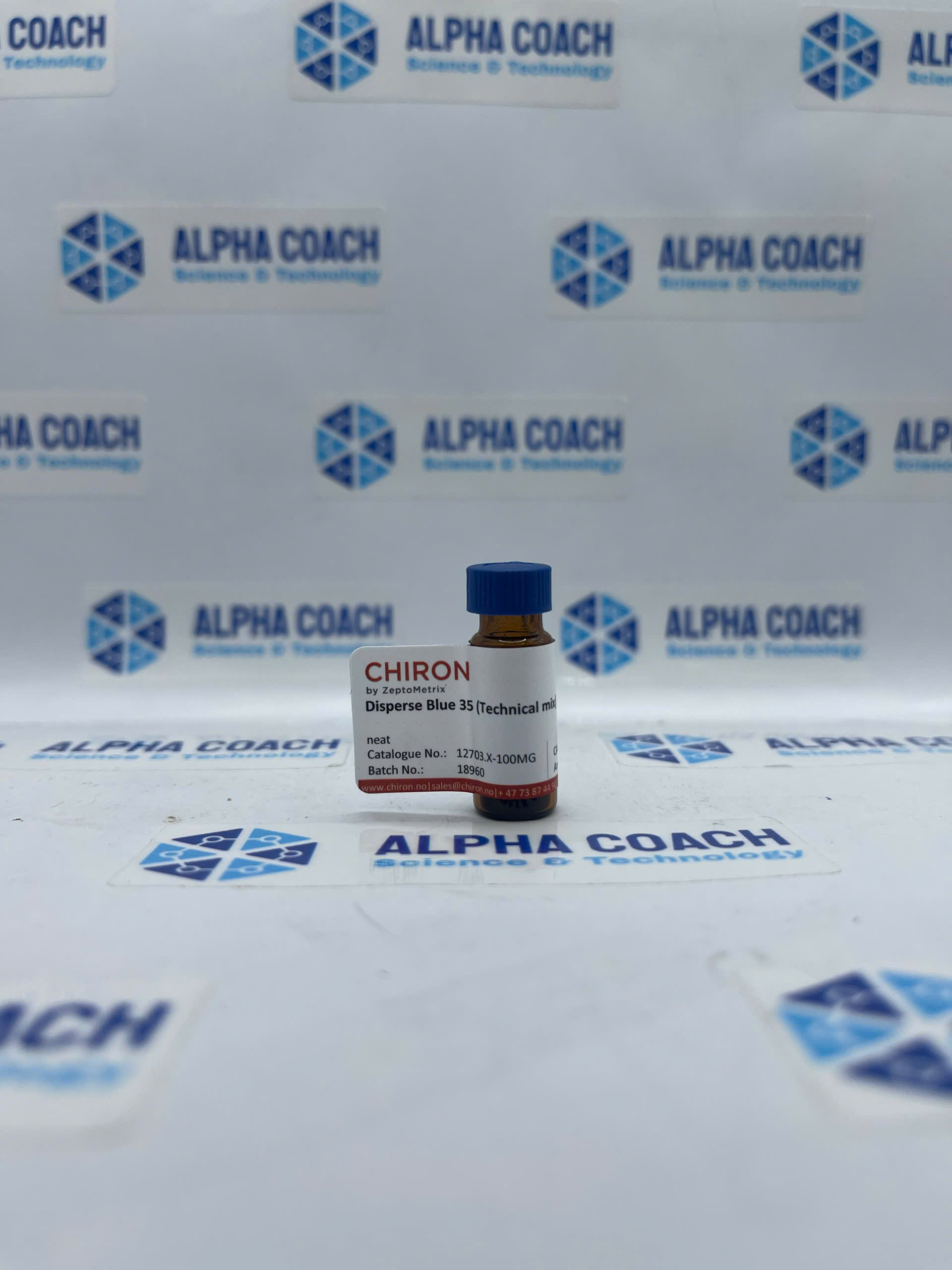 Chất chuẩn Disperse Blue 35 (Technical mix), mã 12703.X-100MG, lọ 100 mg, hãng Chiron, Na Uy