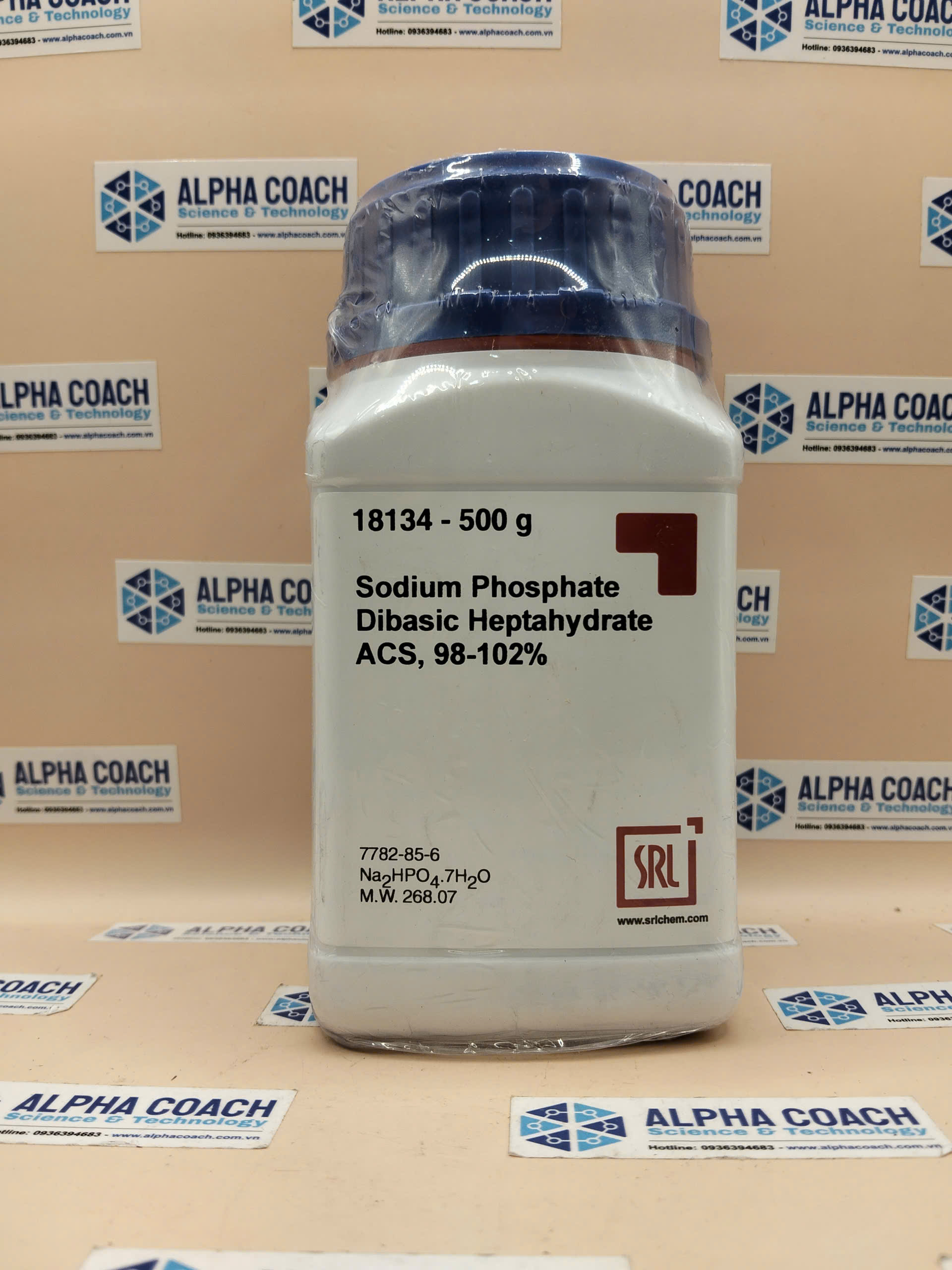 Hoá chất Sodium Phosphate Dibasic Heptahydrate ACS, 98-102%, chai 500g, hãng SRL, Ấn Độ