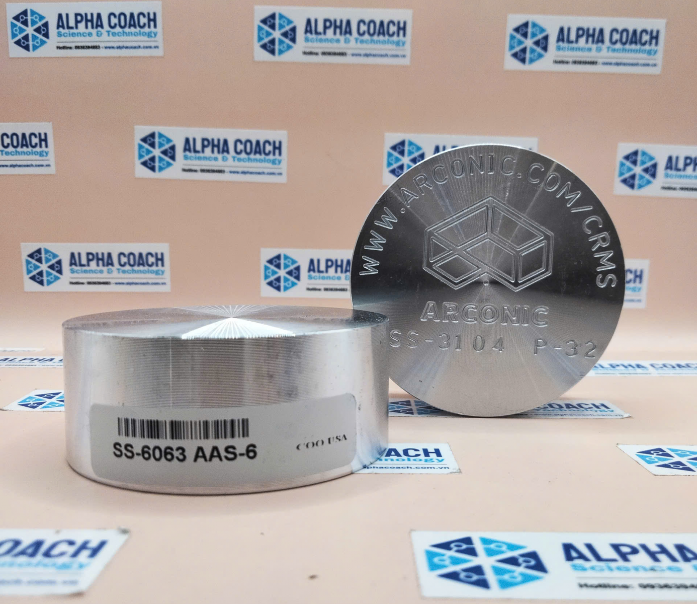Mẫu chuẩn (CRM) hợp kim nhôm SS-3104, 64 x 25 mm, Hãng Arconic - Mỹ