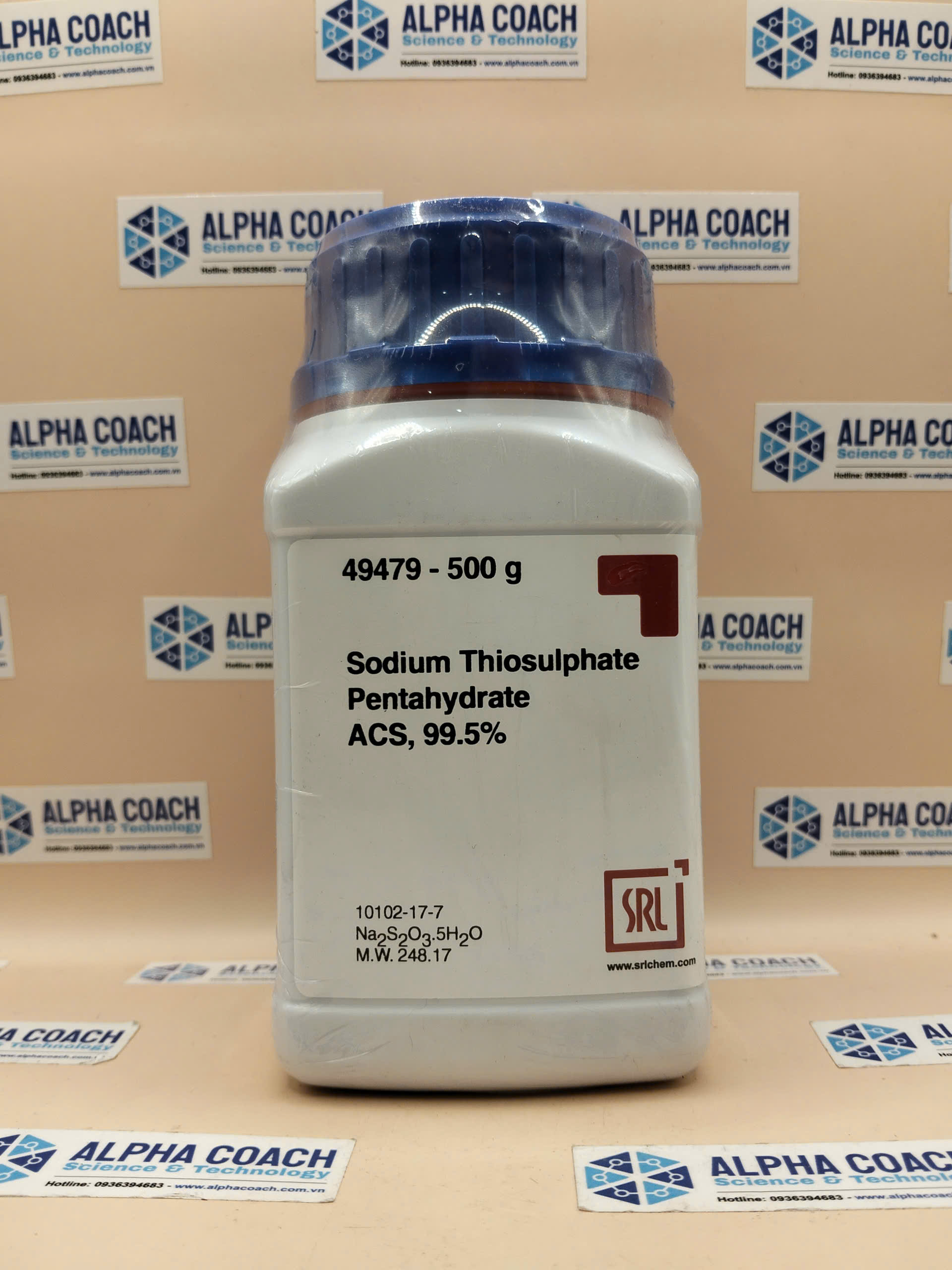 Hoá chất Sodium Thiosulphate Pentahydrate ACS, 99.5%, chai 500g, hãng SRL, Ấn Độ