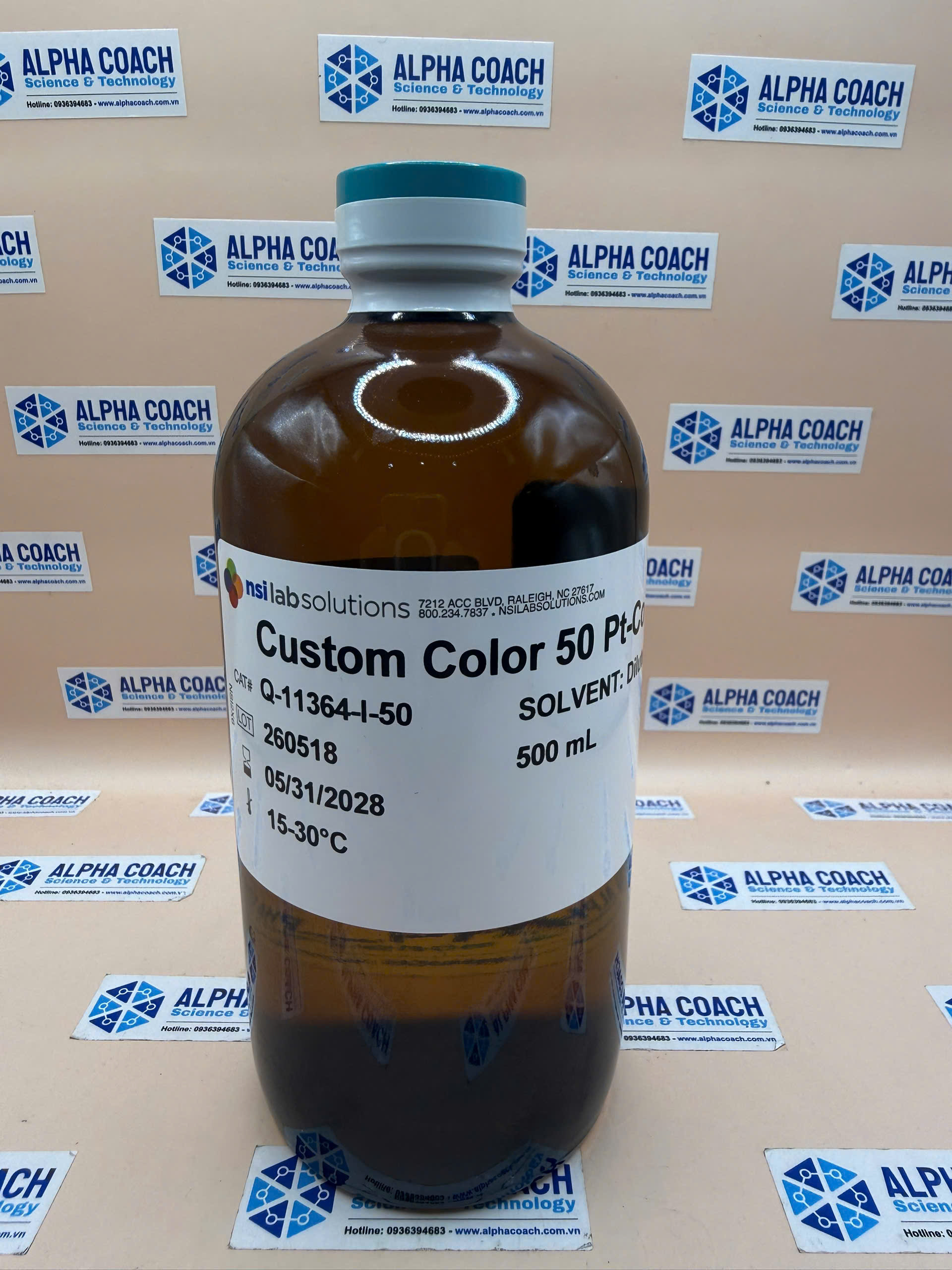 Dung dịch chuẩn Độ màu 50 Pt-Co/Hazen, hãng NSI, Mỹ