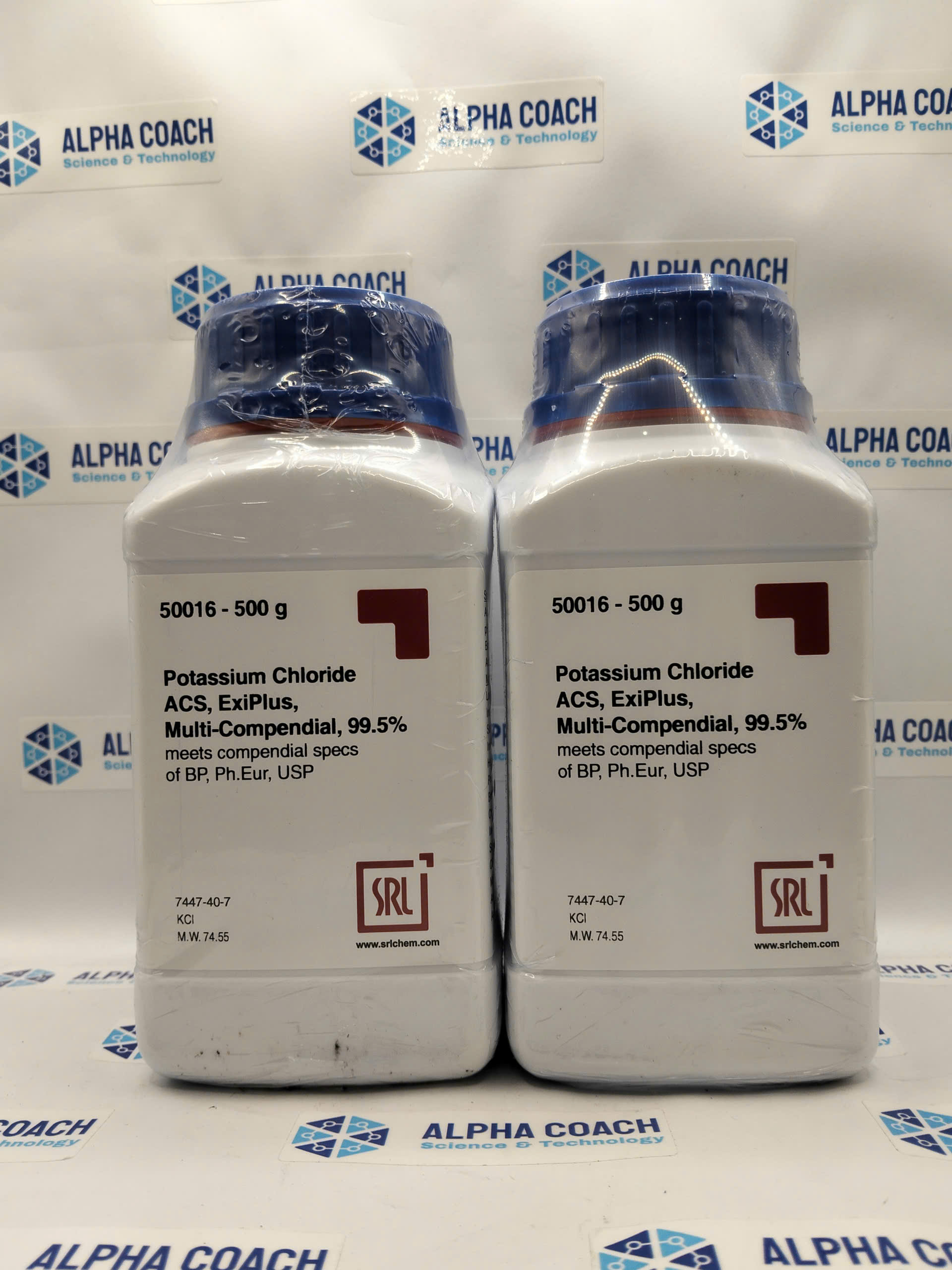 Hoá chất Potassium Chloride ACS, ExiPlus, Multi-Compendial, 99.5%, mã: 50016, lọ 500g, hãng SRL, Ấn Độ