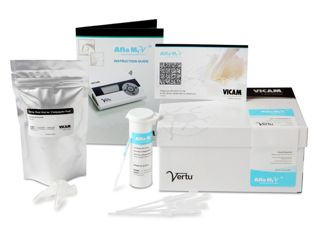 Bộ kit strip test định lượng Aflatoxin M1 Afla M1-V Kit, mã 176004148V, Hãng Vicam, Mỹ