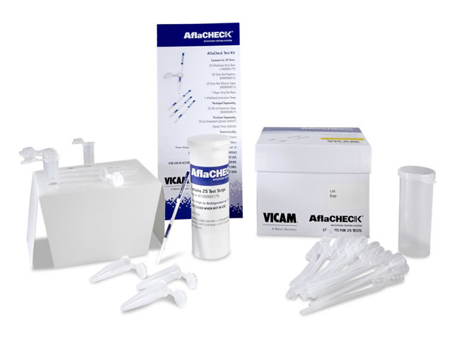 Bộ kit test định tính aflatoxin một bước AflaCheck Kit, mã 100000173, Hãng Vicam, Mỹ