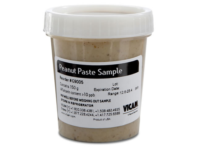 Mẫu bột đậu phộng nhiễm Aflatoxin >10 ppb, mã G9005, Hãng Vicam, Mỹ