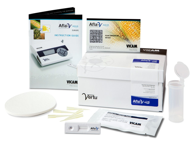 Bộ kit strip test định lượng Aflatoxin Afla-V AQUA Grain Dual Range Kit, mã 176003783EG, Hãng Vicam, Mỹ