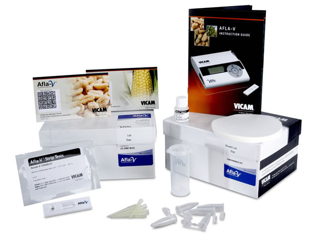 Bộ kit strip test định lượng Aflatoxin Afla-V Kit, mã 176002071VC, Hãng Vicam, Mỹ