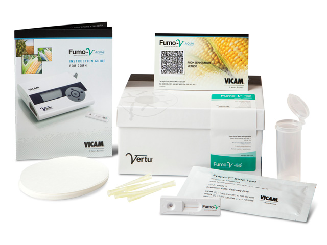 Bộ kit strip test định lượng Fumonisin Fumo-V AQUA Kit,(0.2 - 100 ppm) cho Lt. DDGS, mã 176003952SD, Hãng Vicam, Mỹ