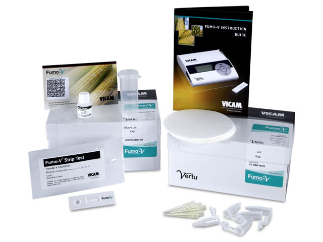 Bộ kit strip test định lượng Fumonisin Fumo-V Kit, chiết bằng methanol (0.2 - 10 ppm), mã 176002810VC, Hãng Vicam, Mỹ