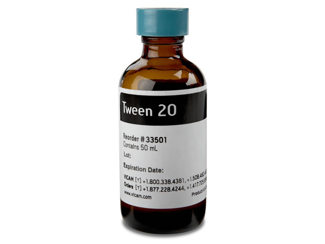 Chất hoạt động bề mặt Tween 20, 50 mL, for HPLC (25/box), mã 33501, Hãng Vicam, Mỹ