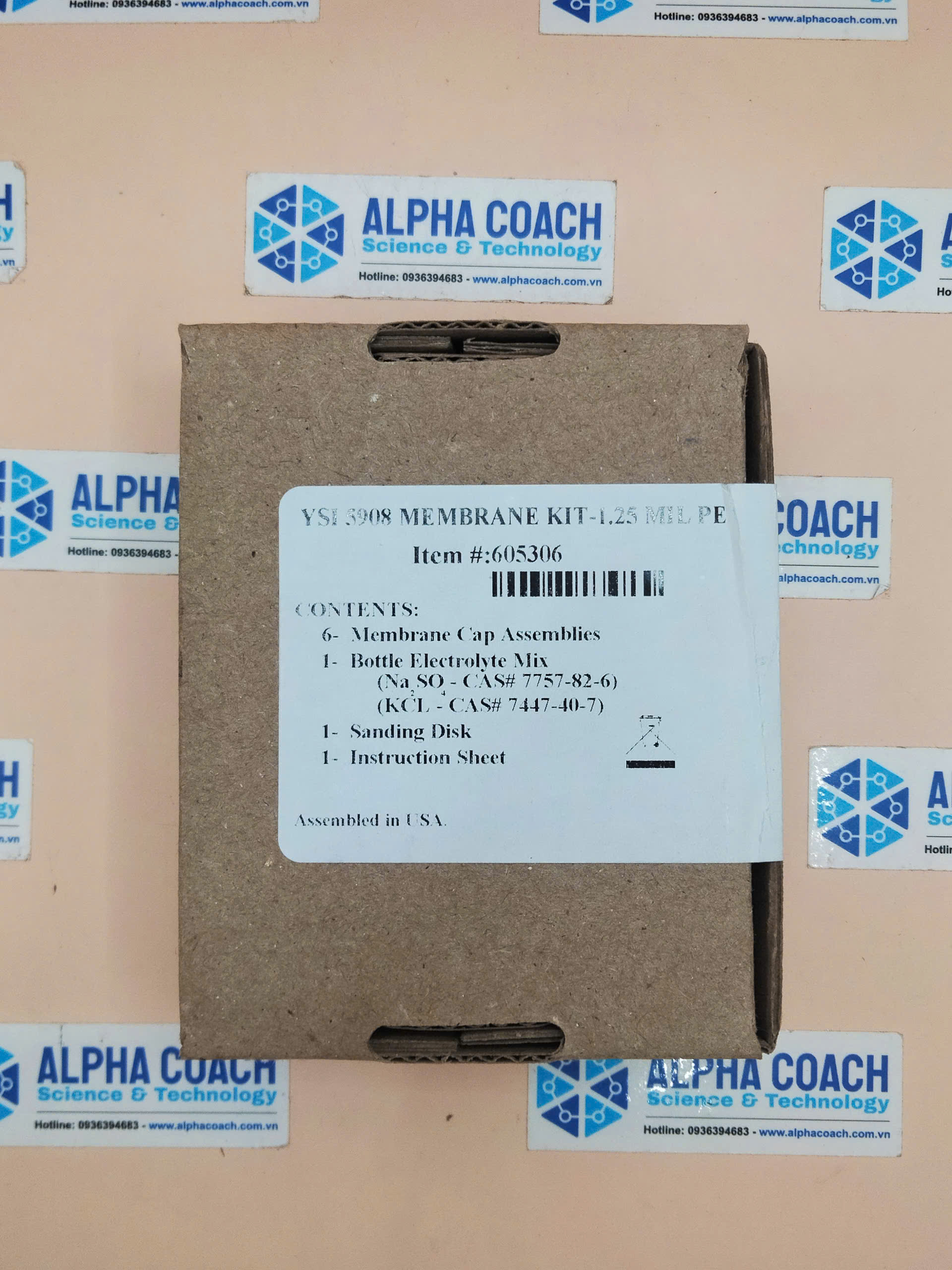 Bộ màng nắp (Cap Membrane Kit) 1.25 Mil PE, mã 605306, hãng YSI, Mỹ