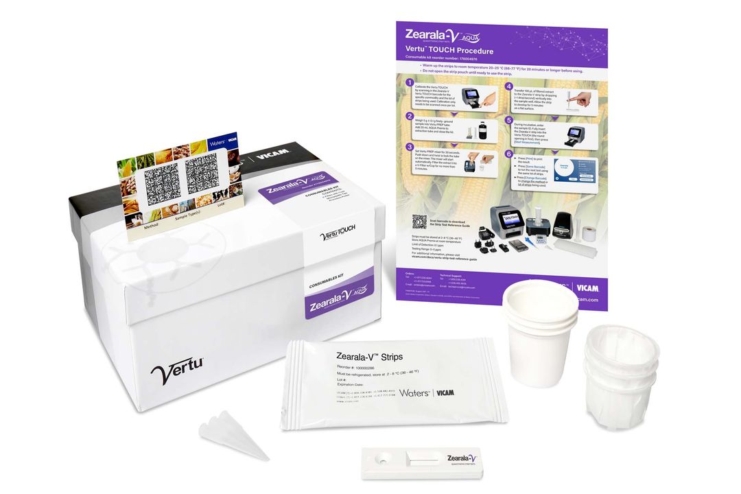 Bộ kit strip test định lượng Zearalenone Zearala-V AQUA VT Kit, cho ngô, mã 176004976A, Hãng Vicam, Mỹ