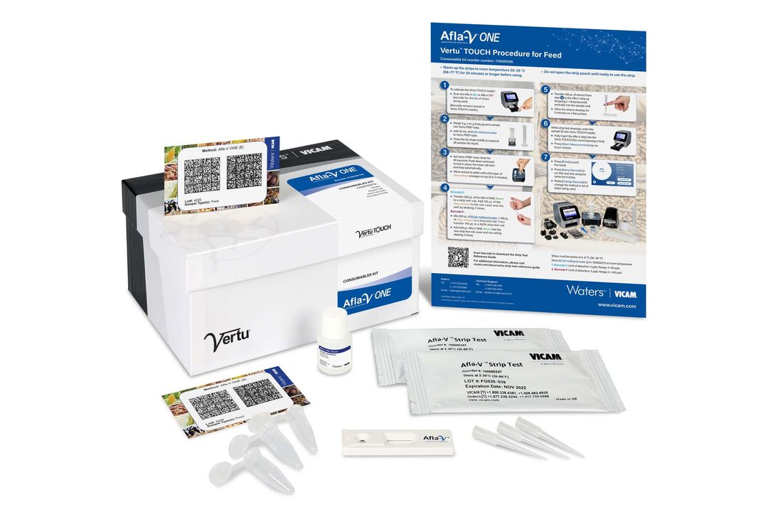 Bộ kit strip test định lượng Aflatoxin Afla-V ONE Kit (25 Tests) (thức ăn chăn nuôi và thức ăn thú cưng), mã 176005106EF, Hãng Vicam, Mỹ