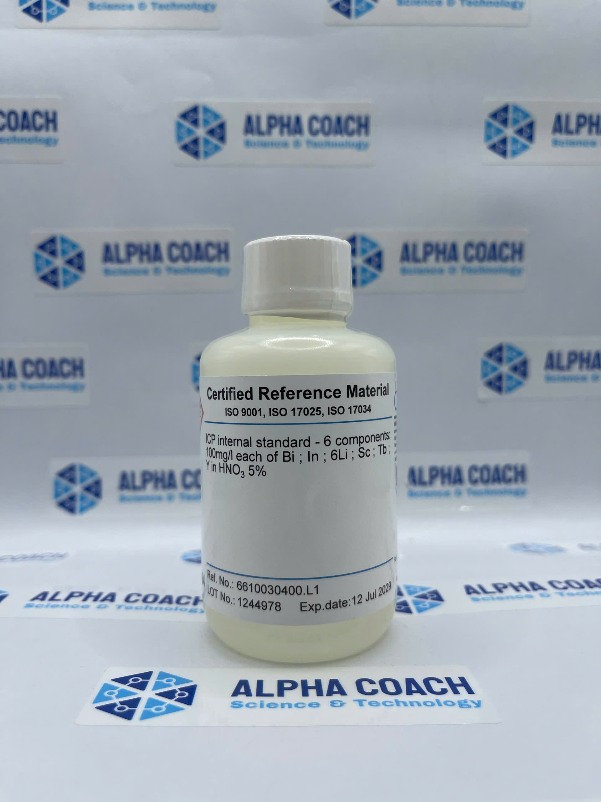 Dung dịch nội chuẩn ICP - 6 thành phần nồng độ 100mg/L, mã 6610030400.L1, hãng CPAchem, Bungari