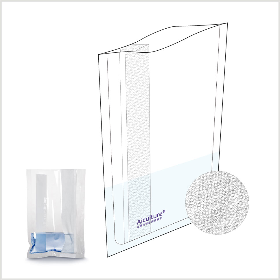 Túi dập mẫu có màng lọc (Blender Bag with Full - page Filter), kích thước 350×200mm, dung tích 400mL, mã BCWCB018F, 25 Pcs/Pk, hãng Biocomma, TQ