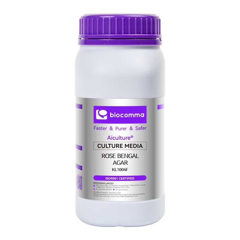 Môi trường vi sinh dạng hạt Rose Bengal Chloramphenicol Agar, Granulated, chai 500g, mã KL1004F, hãng Biocomma, TQ