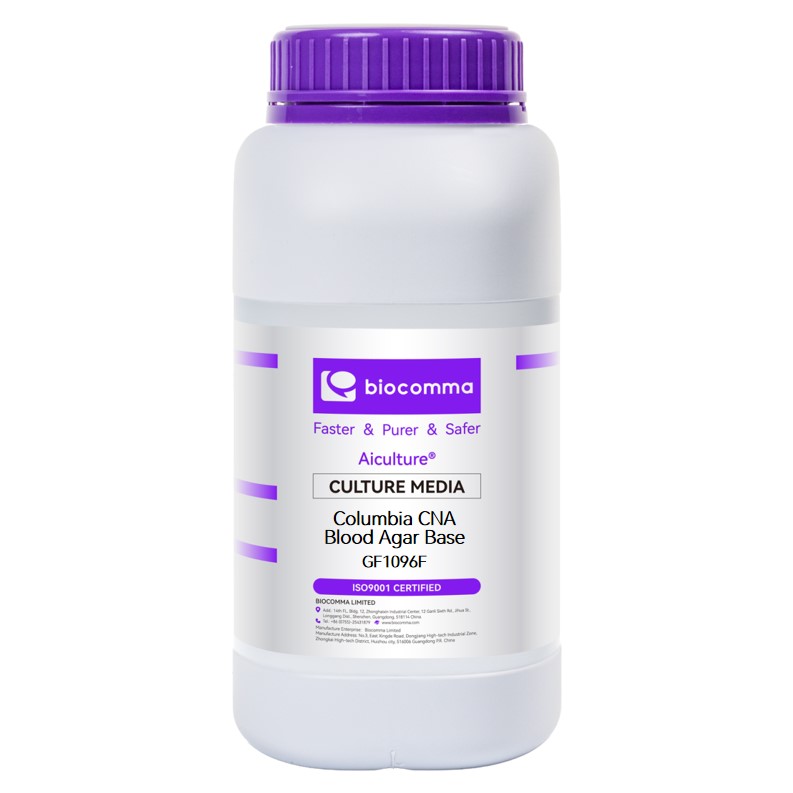 Môi trường vi sinh Columbia CNA Agar Base, chai 500g, mã GF1096F, hãng Biocomma, TQ