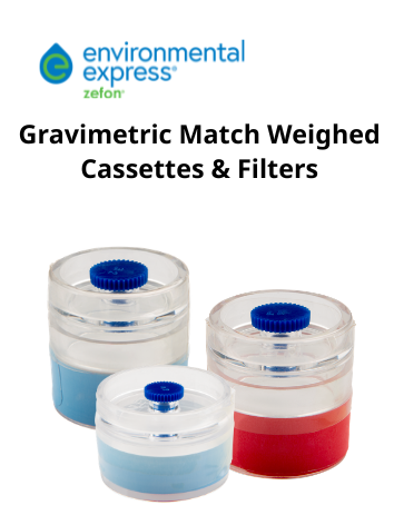 Cassette và màng lọc được cân ghép cặp cho phân tích khối lượng (gravimetric), hãng Zefon/Environmental Express, Mỹ