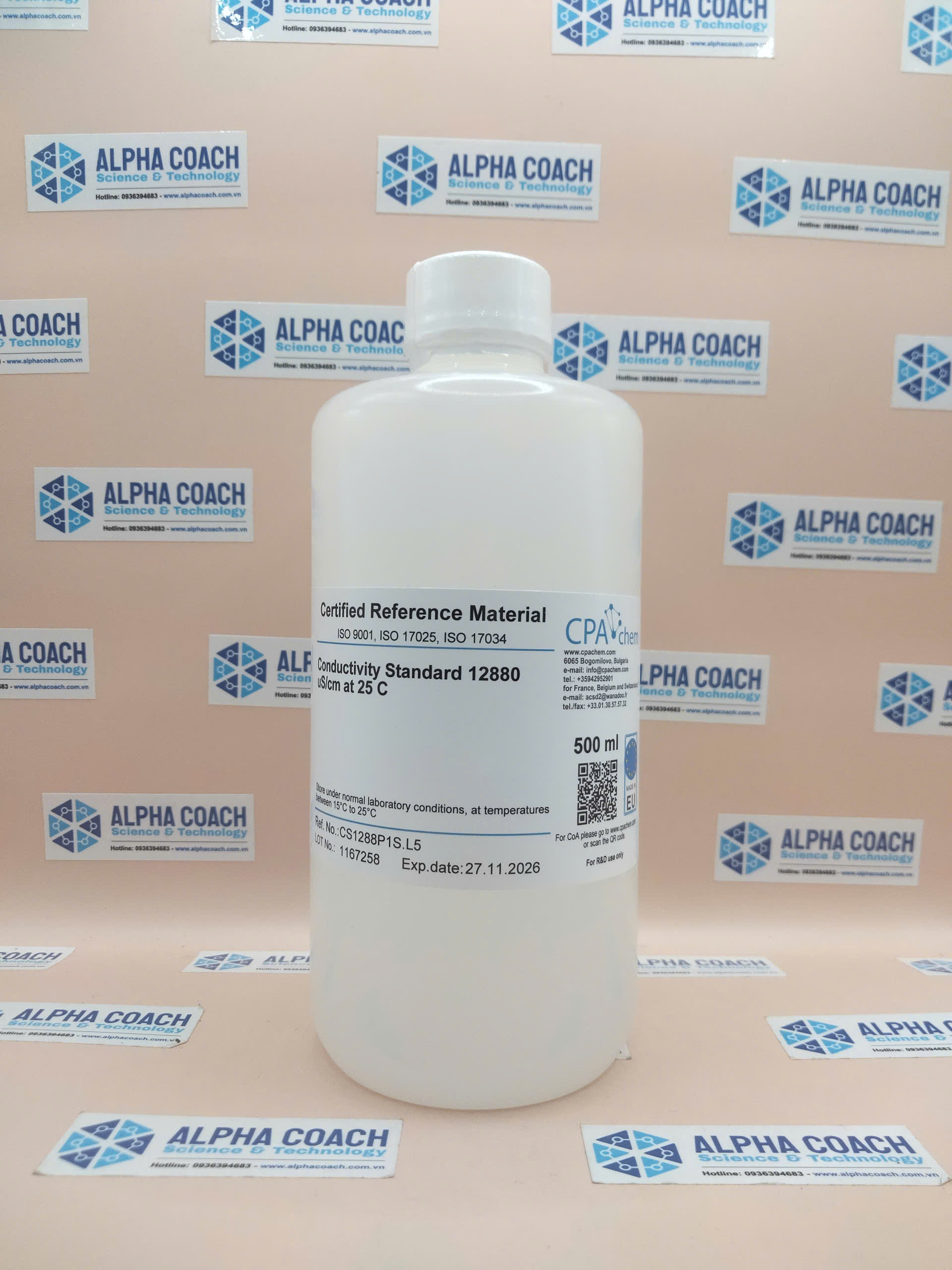 Dung dịch chuẩn Độ dẫn 12880uS/cm, mã CS1288P1S.L5, hãng CPAchem - Bungari