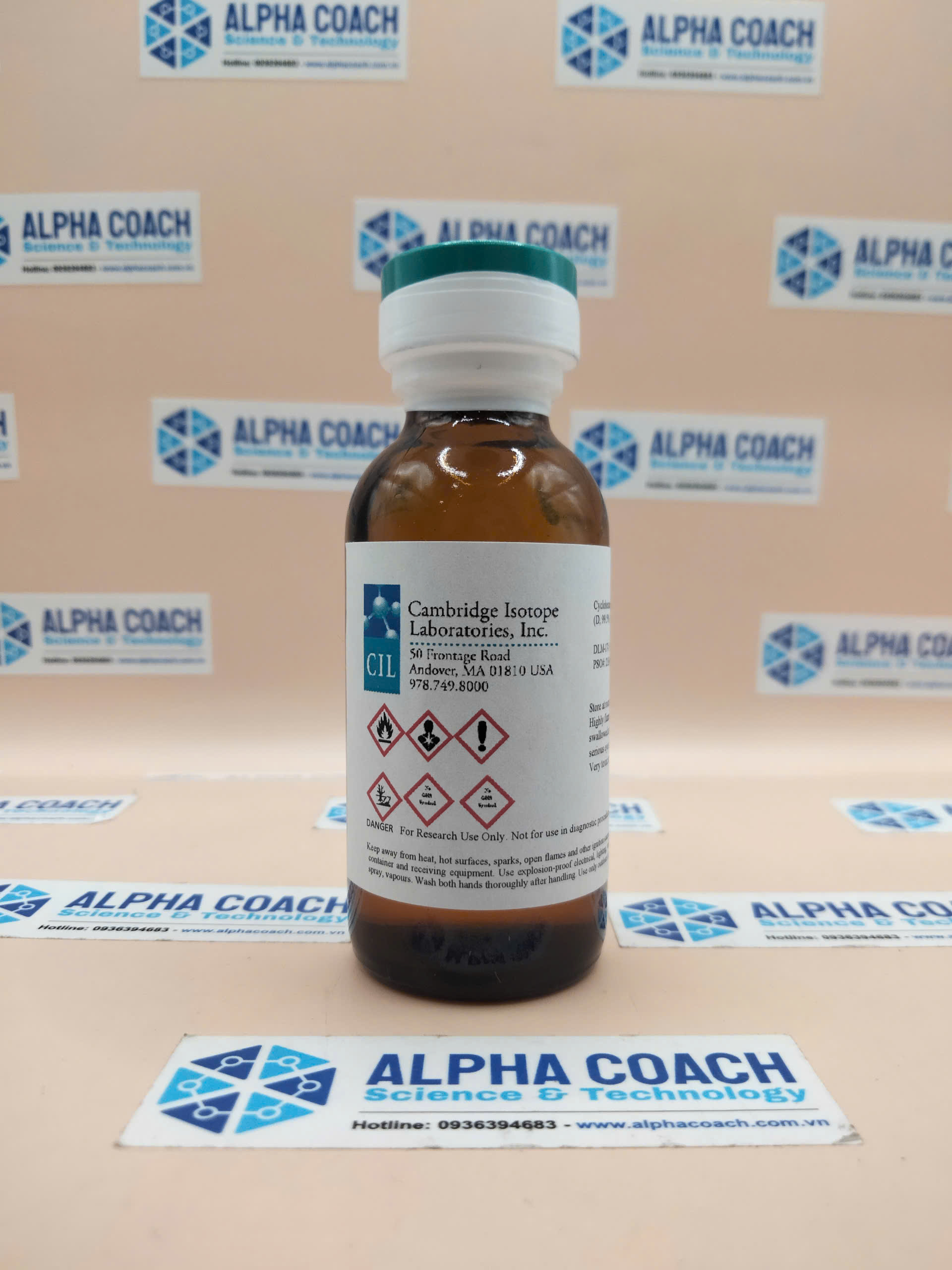 Chất chuẩn Cyclohexan-D12 (D, 99,5%), mã DLM-17-5, lọ 5g, hãng CIL, Mỹ