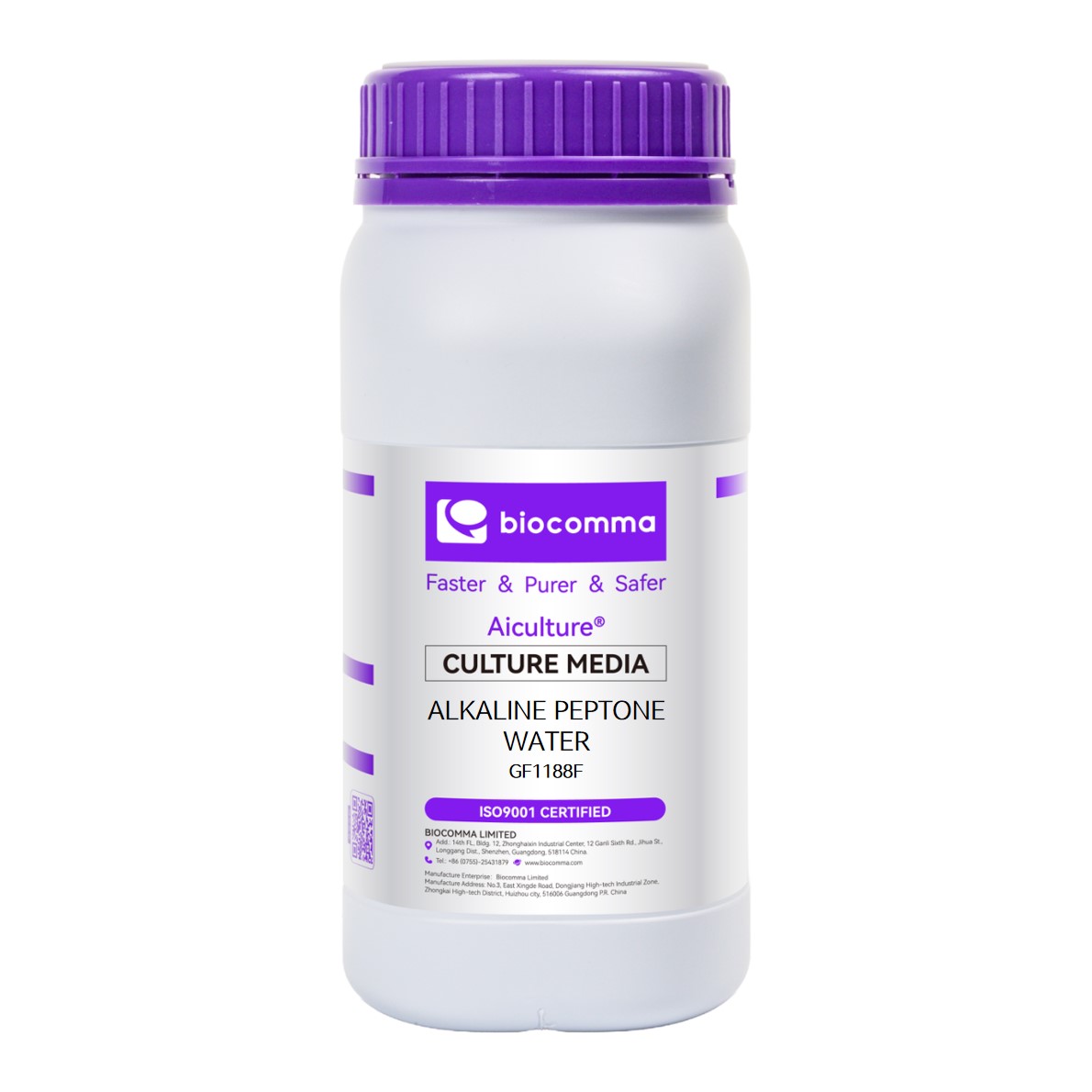 Môi trường vi sinh Alkaline Peptone Water, chai 500g, mã GF1188F, hãng Biocomma, TQ