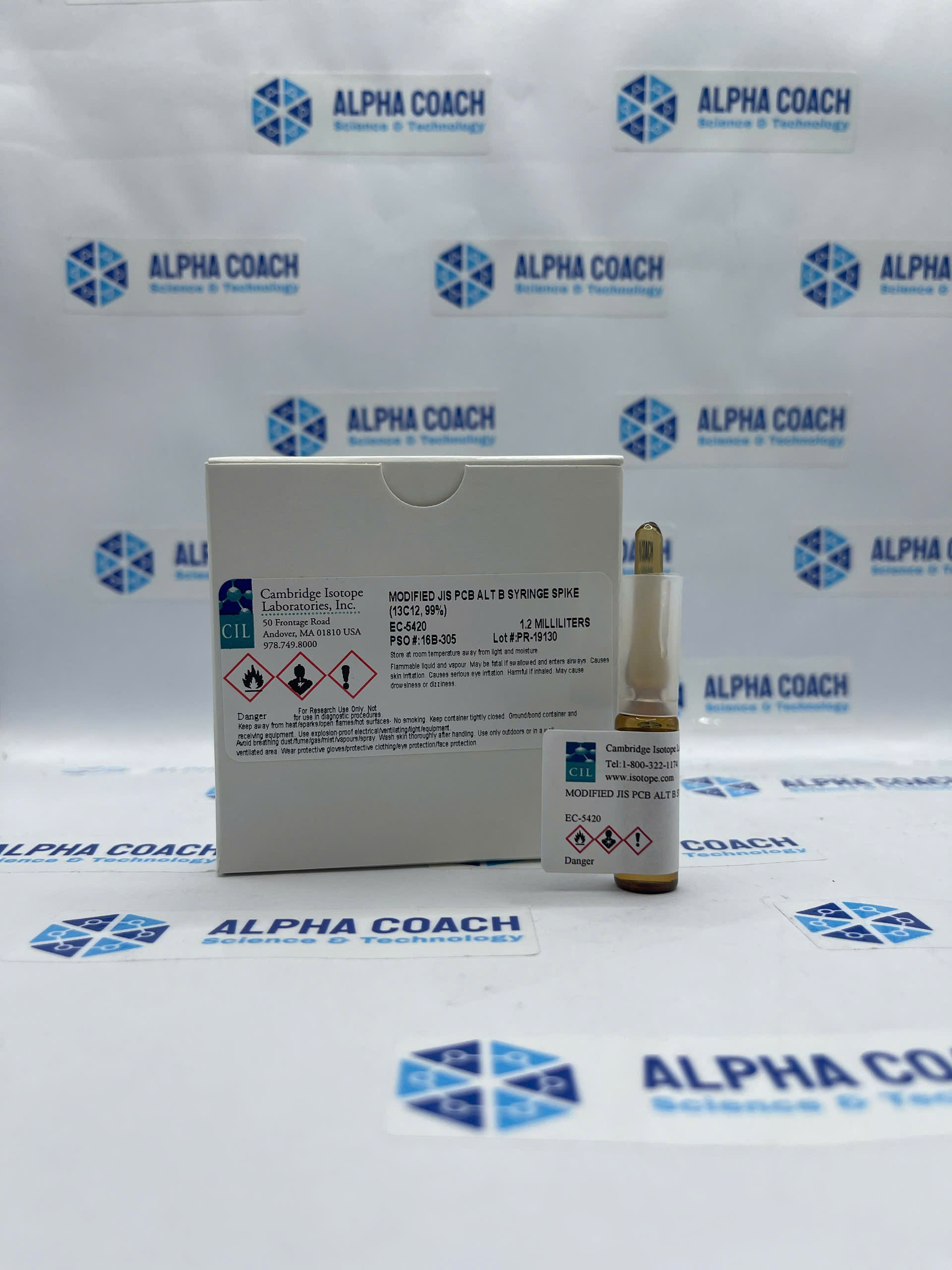 Dung dịch chuẩn Modified JIS PCB Alt B Syringe Spike (2x stock) retain, mã EC-5420, lọ 1.2ml, hãng CIL, Mỹ