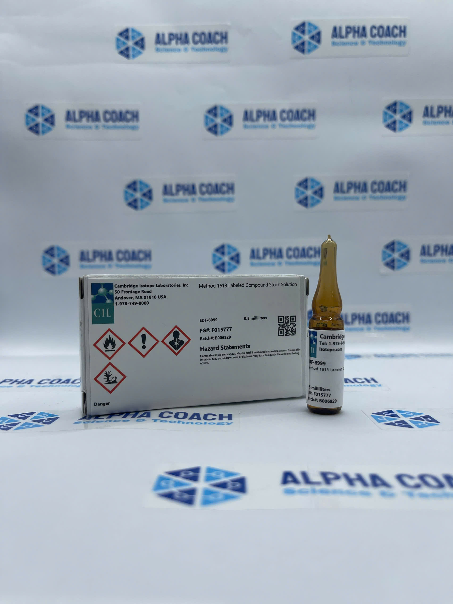 Chất chuẩn METHOD 1613 LABELED COMPOUND STOCK SOLUTION, mã EDF-8999, lọ 0.5 mL, Hãng CIL, USA