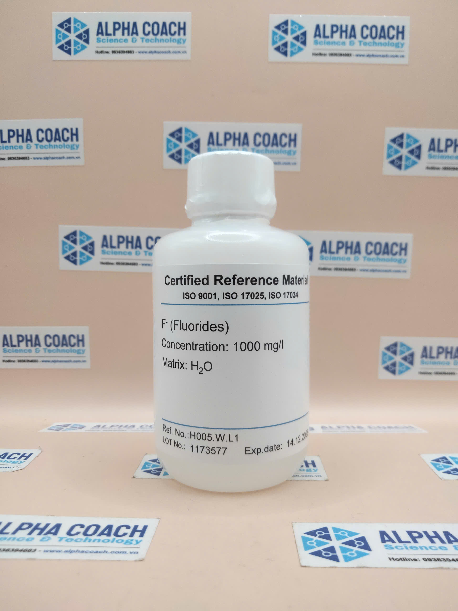 Dung dịch chuẩn Fluorides (F-) 1000mg/L cho IC, mã H005.W.L1, hãng CPAchem - Bungari