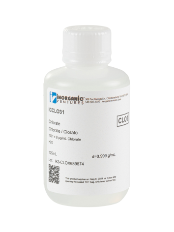 Dung dịch chuẩn Chlorate 1000ug/mL, mã ICCLO31, hãng IV, Mỹ 
