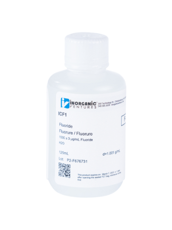 Dung dịch chuẩn Fluoride 1000ug/mL, mã ICF1, hãng IV, Mỹ 