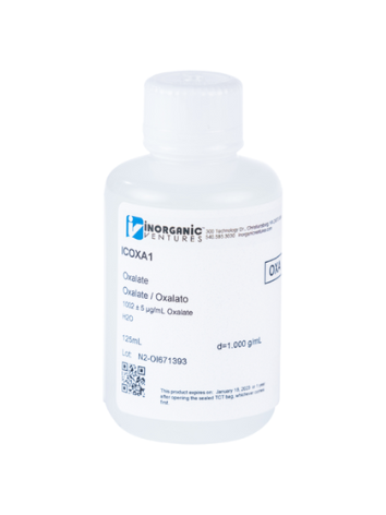 Dung dịch chuẩn Oxalate 1000ug/mL, mã ICOXA1, hãng IV, Mỹ 