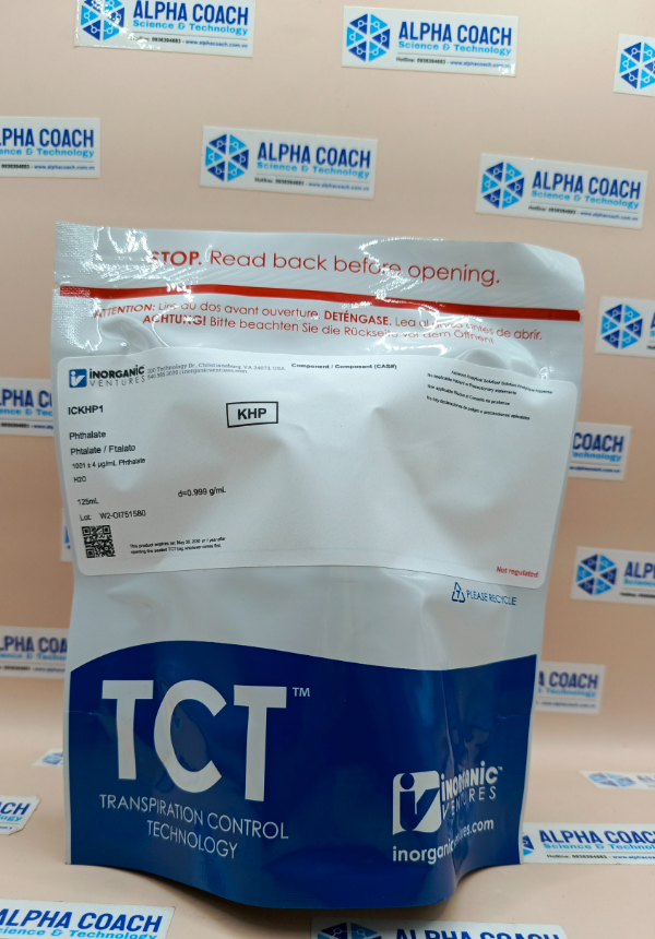 Dung dịch chuẩn Phthalate 1000ug/mL, mã ICKHP1-125ML, chai 125ml, hãng IV, Mỹ 