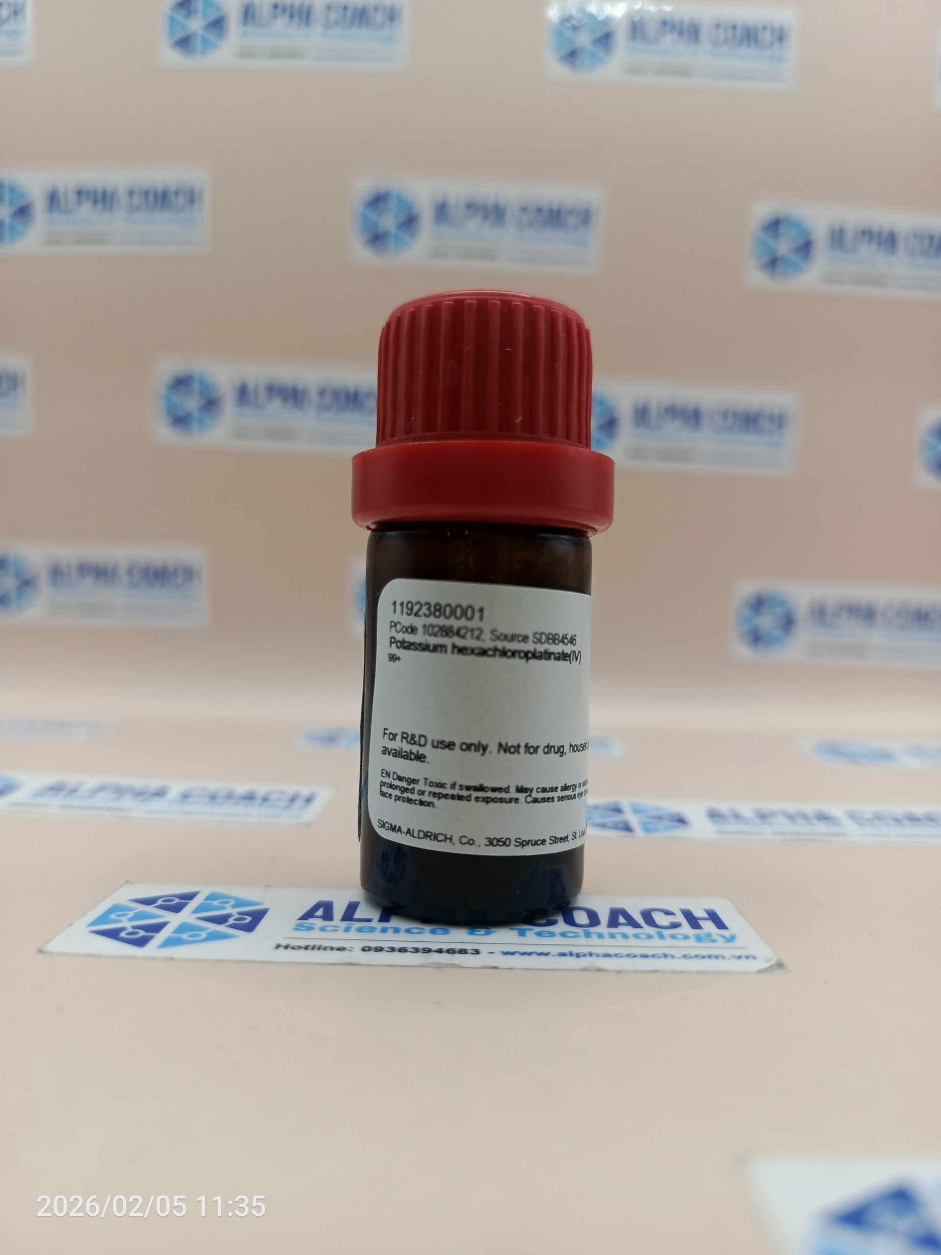Hoá chất Potassium hexachloroplatinate (IV) - K2PtCl6, 1g/Lọ, Hãng Merck
