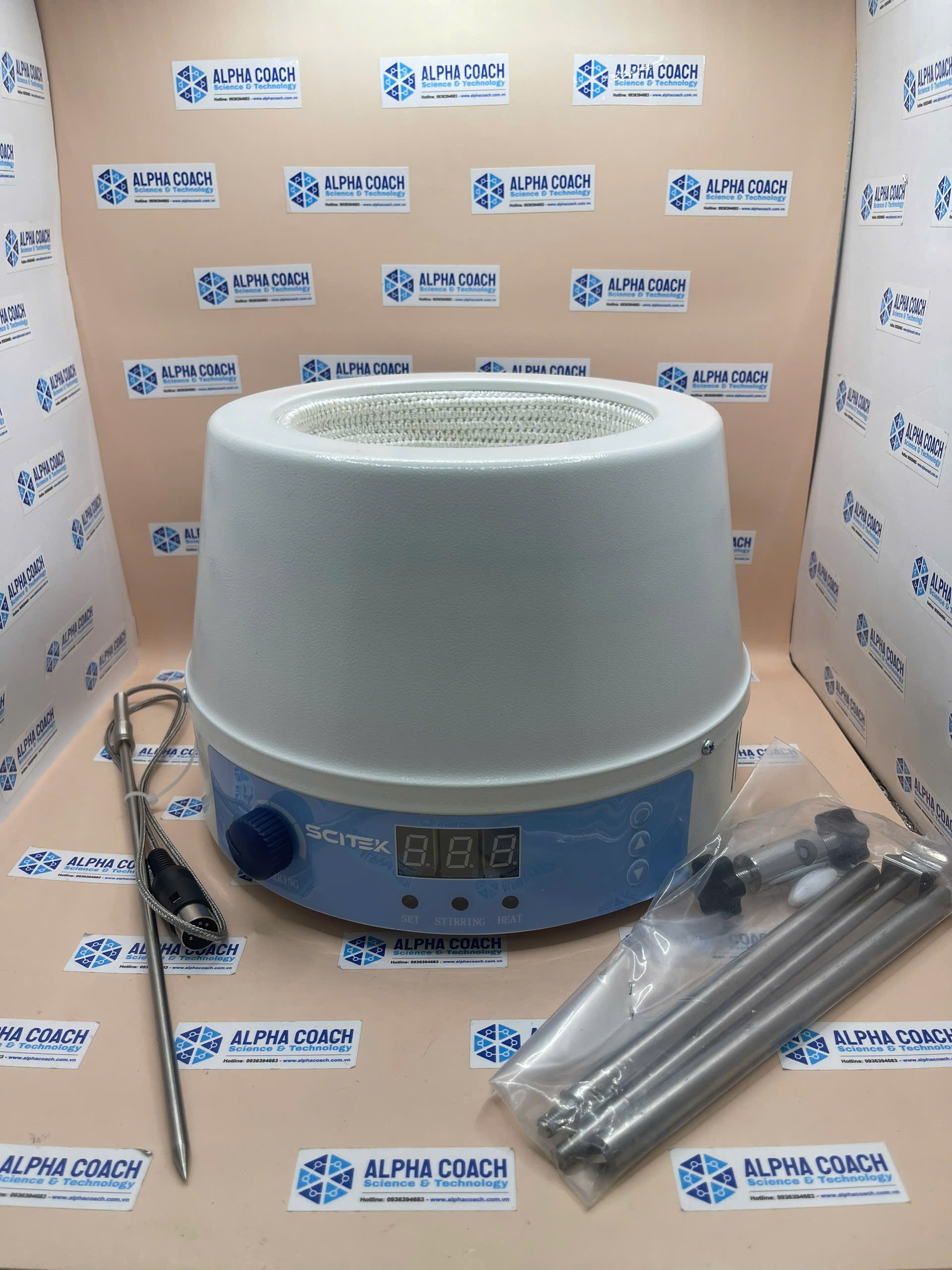 Bếp đun bình cầu 1000mL (Digital) có khuấy từ, Model: MHD-II 1000ML, Hãng Scitek, Trung Quốc