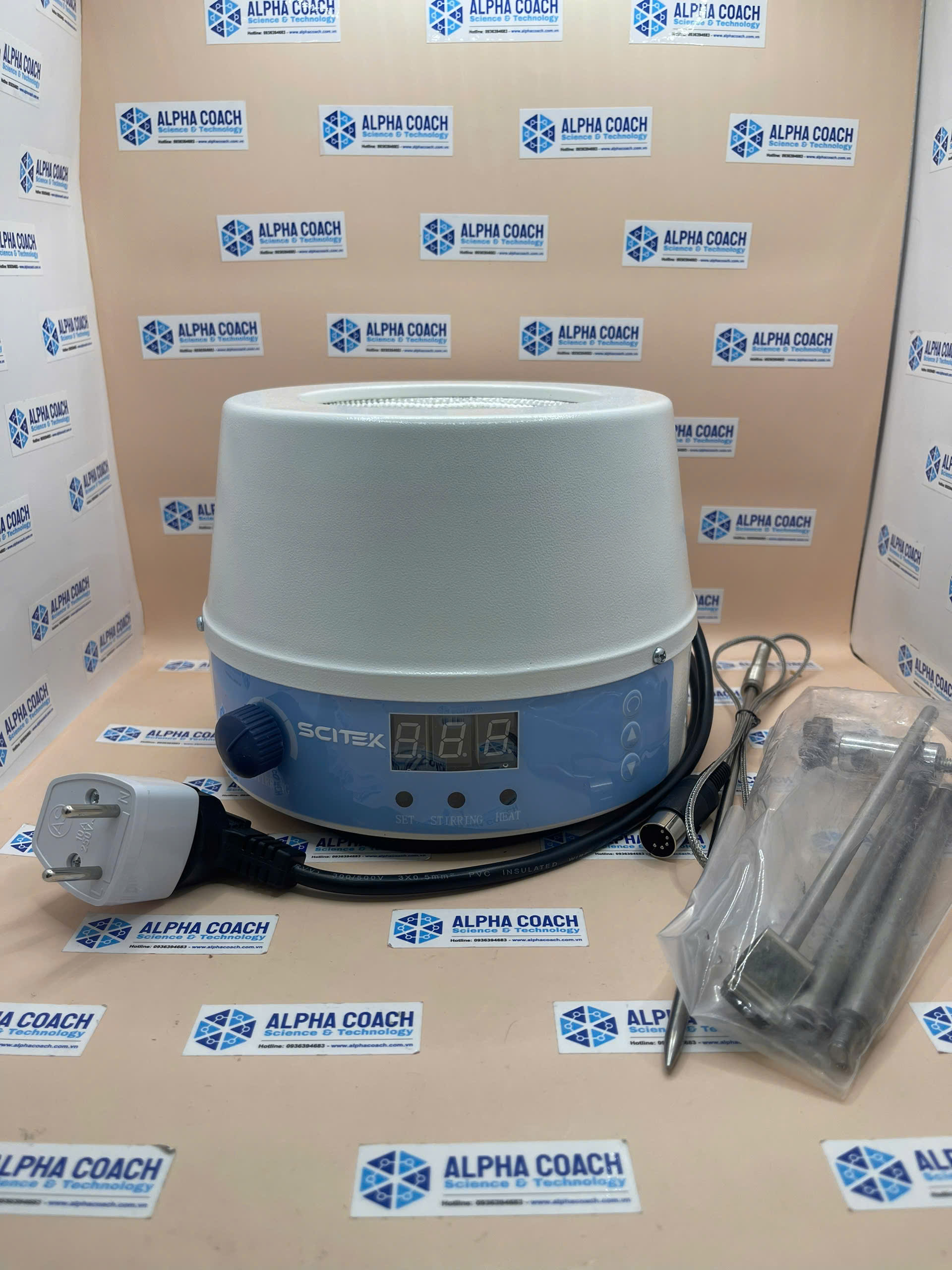 Bếp đun bình cầu 500mL (Digital) có khuấy từ, Model: MHD-II 500ML, Hãng Scitek, Trung Quốc