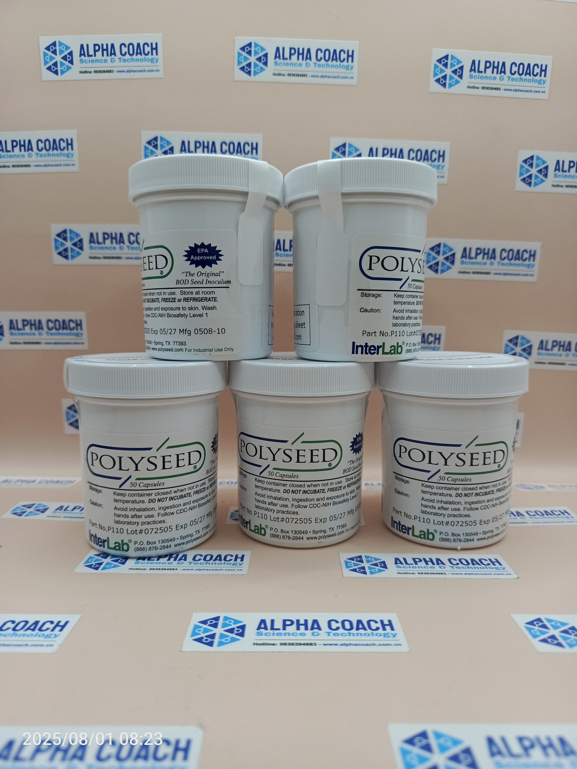 Polyseed chất mồi BOD dùng trong phân tích chỉ tiêu BOD5, 50 viên/Hộp, hãng Interlab - Mỹ