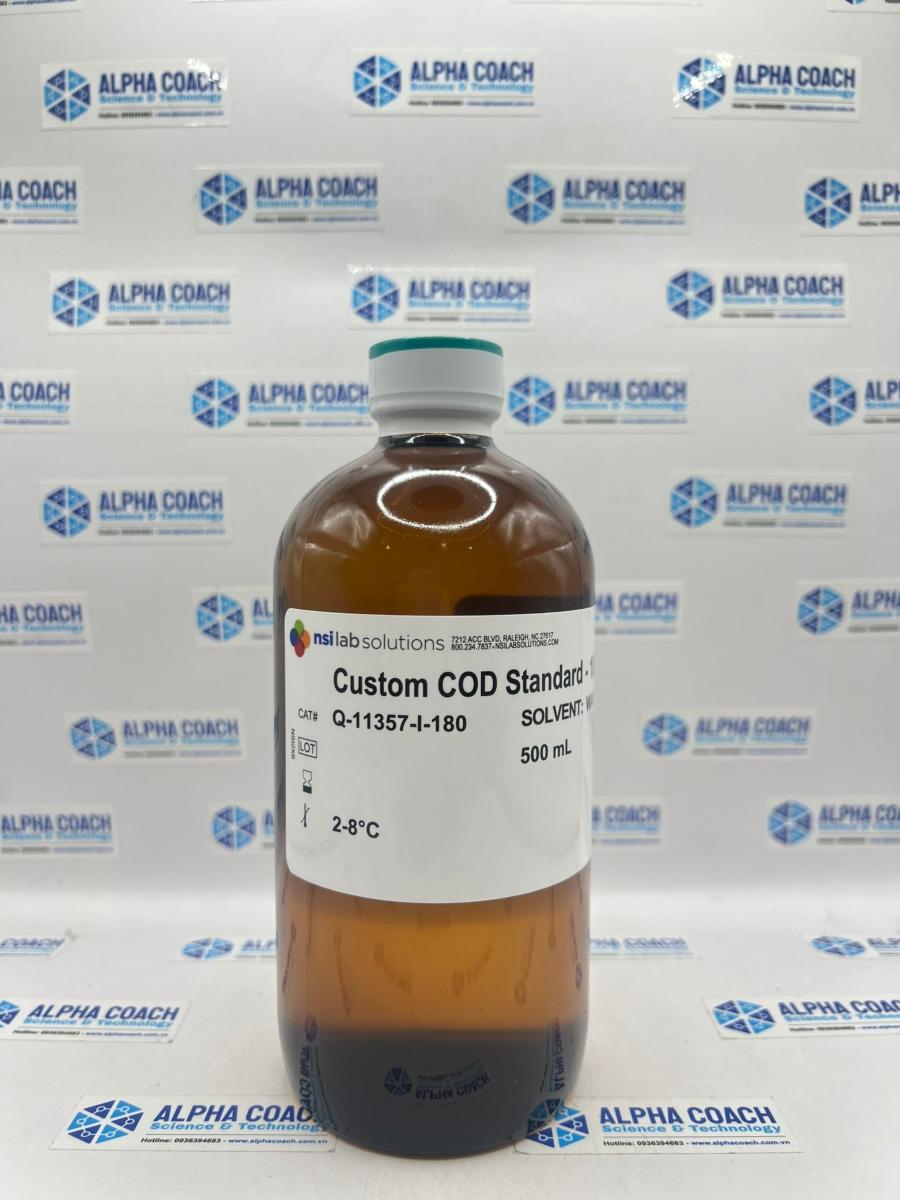 Dung dịch chuẩn COD 180mg/L, chai 500mL, hãng NSI, Mỹ