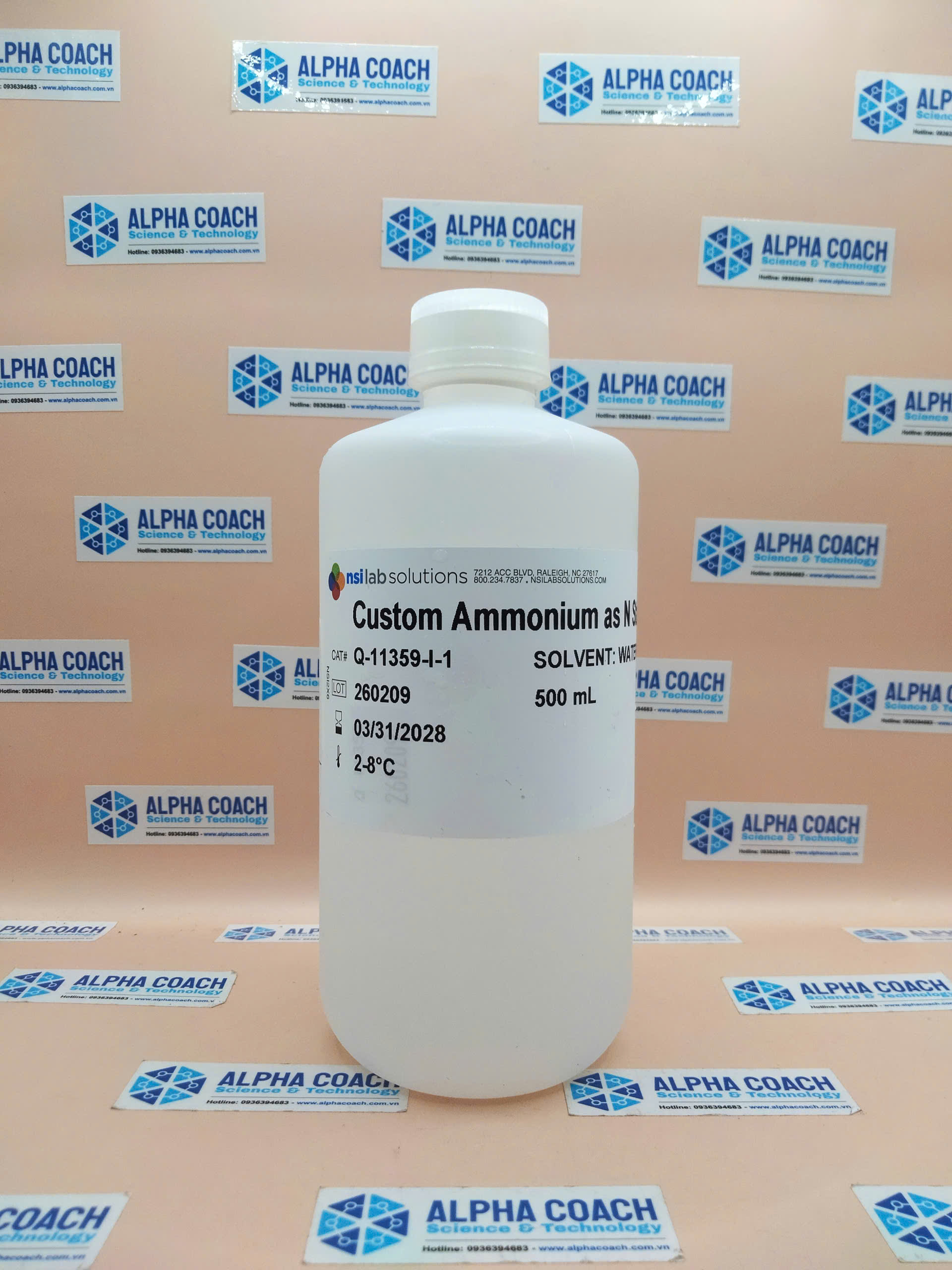 Dung dịch chuẩn NH4 - N (Amoni tính theo Nito) 1mg/L, NSI