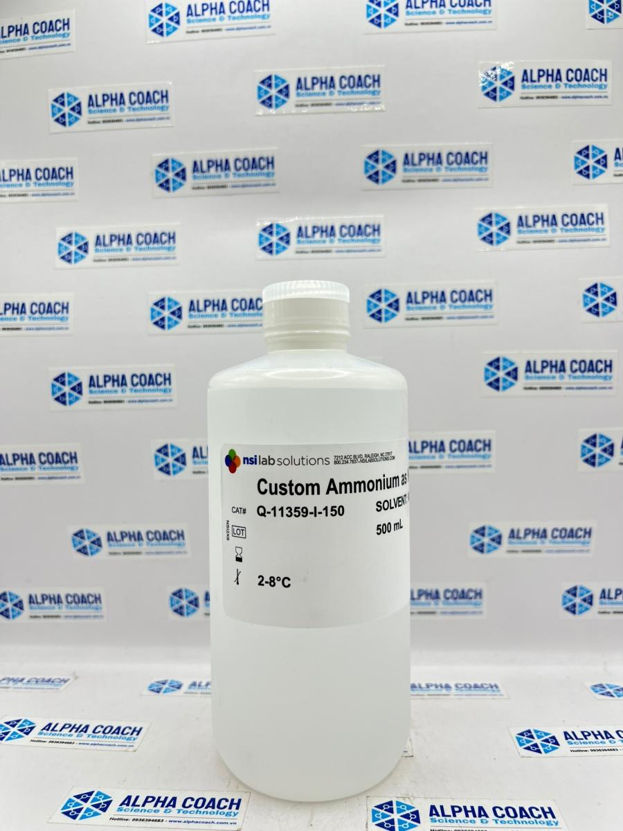 Dung dịch chuẩn NH4 - N (Amoni tính theo Nito) 150mg/L, hãng NSI, Mỹ