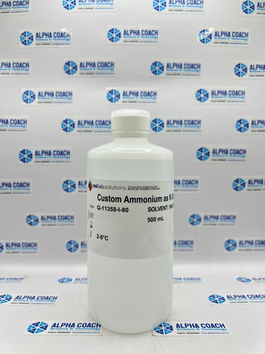 Dung dịch chuẩn NH4 - N (Amoni tính theo Nito) 80mg/L, hãng NSI, Mỹ