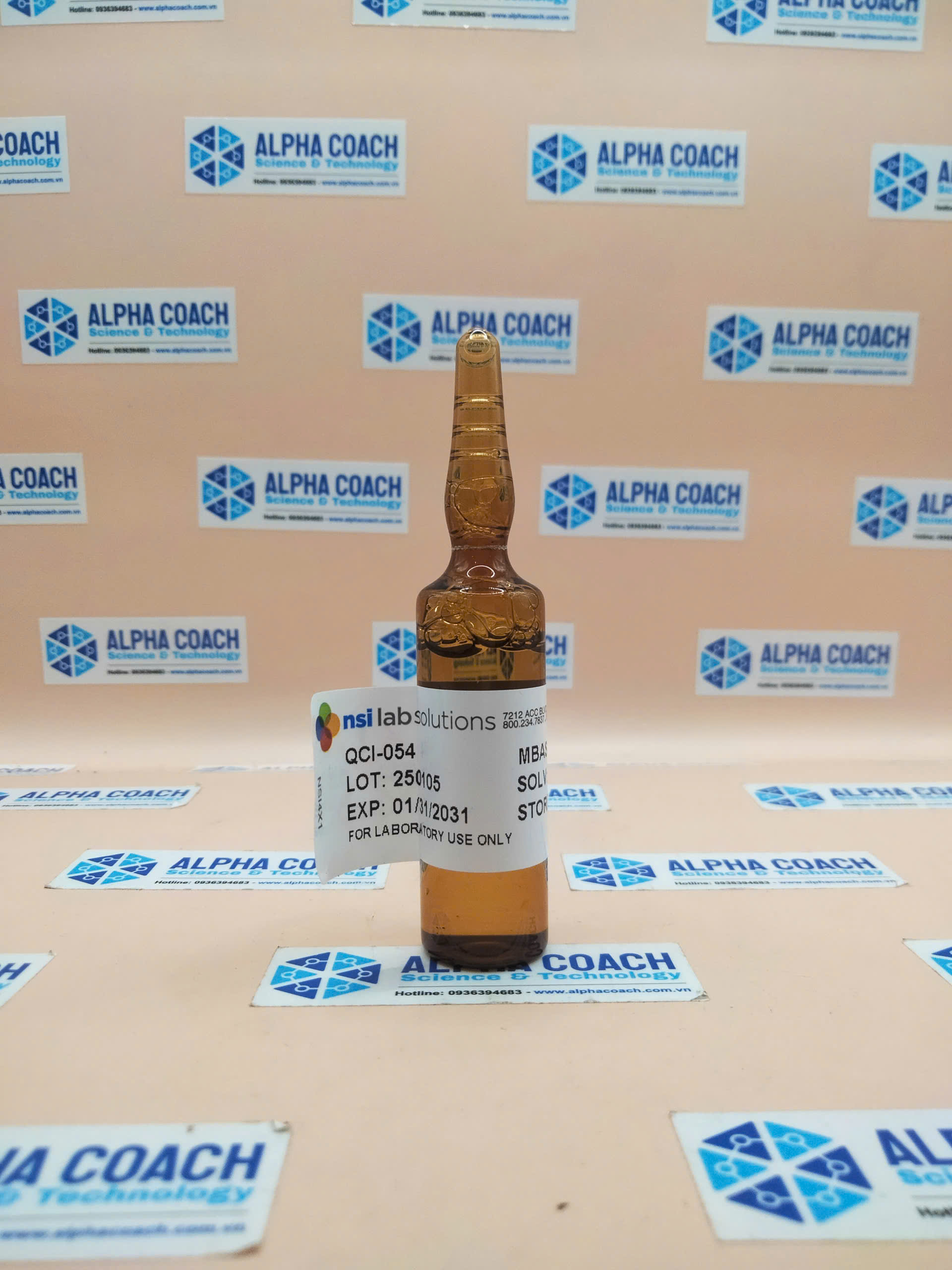 Dung dịch chuẩn Chất hoạt động bề mặt MBAS as LAS 1000mg/L, mã QCI-054, hãng NSI - Mỹ
