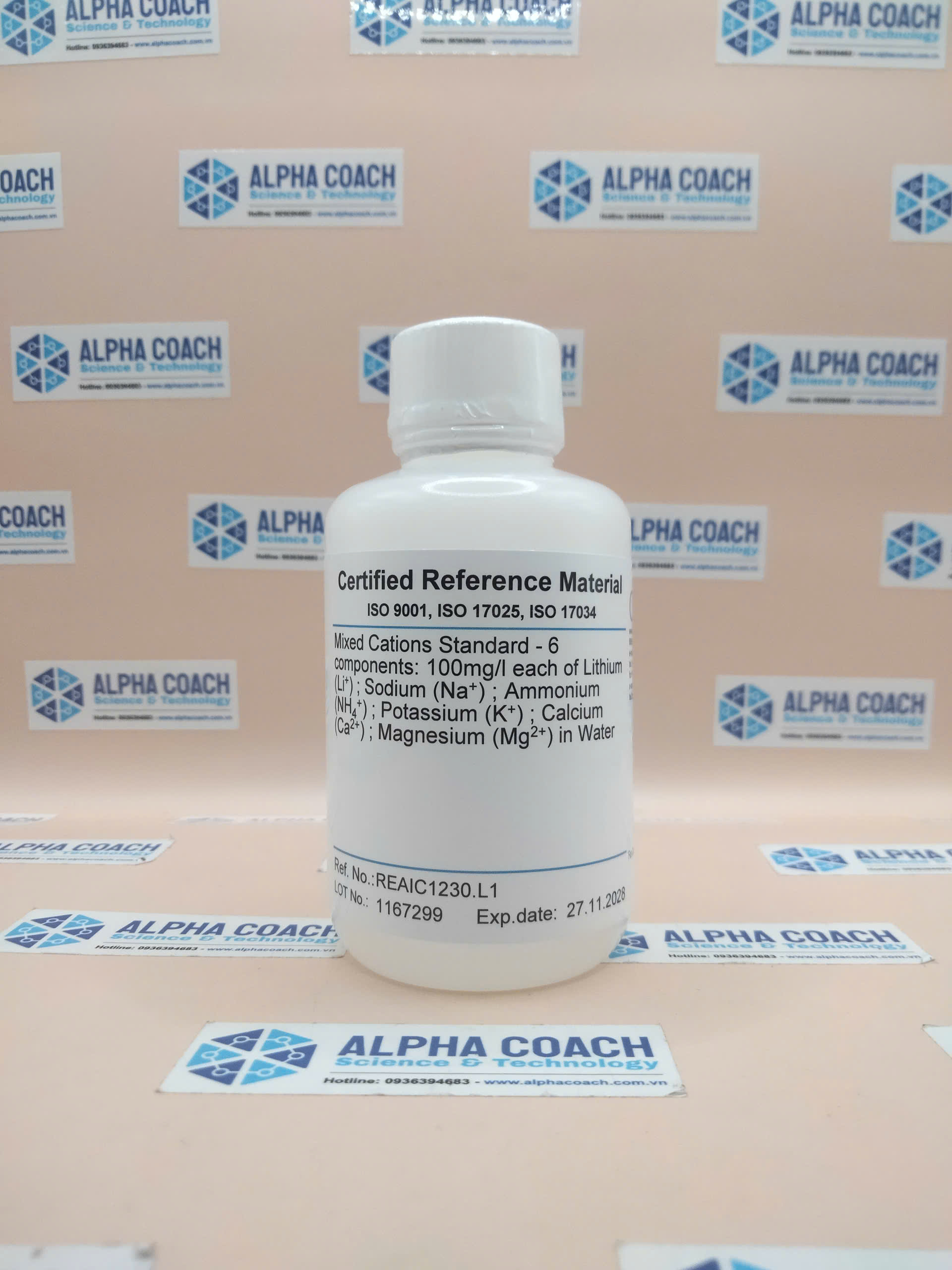 Dung dịch chuẩn mix 6 Cations 100mg/L cho IC , chai 100mL, CPAchem