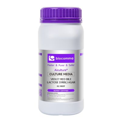 Môi trường vi sinh dạng hạt Violet Red Bile Agar with Lactose (VRBL/VRBA), Granulated, chai 500g, mã KL1002F, hãng Biocomma, TQ