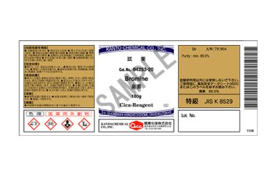 Hoá chất Bromine >99.0%(T) Guaranteed reagent for JIS, 100g/lọ, Hãng Kanto, Nhật