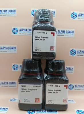 Hoá chất Silver Sulphate pure, 98.5%, lọ 100g, hãng SRL, Ấn Độ