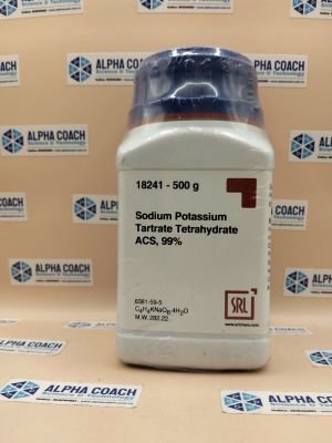 Hoá chất Sodium Potassium Tartrate Tetrahydrate ACS, 99%, chai 500g, hãng SRL, Ấn Độ