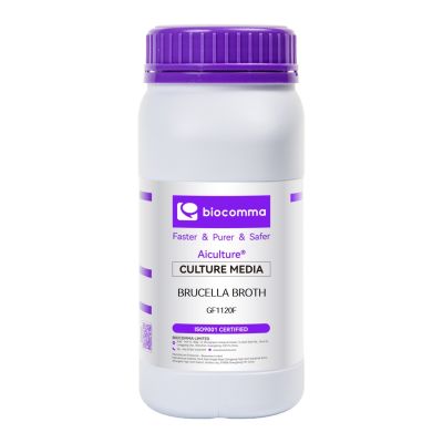 Môi trường vi sinh Brucella Broth, chai 500g, mã GF1120F, hãng Biocomma, TQ