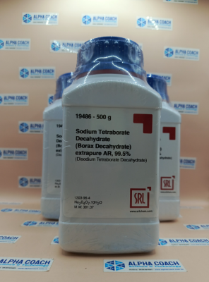 Hoá chất Sodium Tetraborate Decahydrate (Borax Decahydrate) extrapure AR, 99.5%, chai 500g, hãng SRL, Ấn Độ
