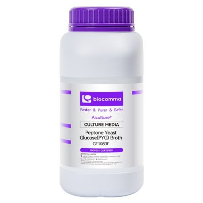 Môi trường vi sinh Peptone Yeast Glucose (PYG) Broth, chai 500g, mã GF1083F, hãng Biocomma, TQ
